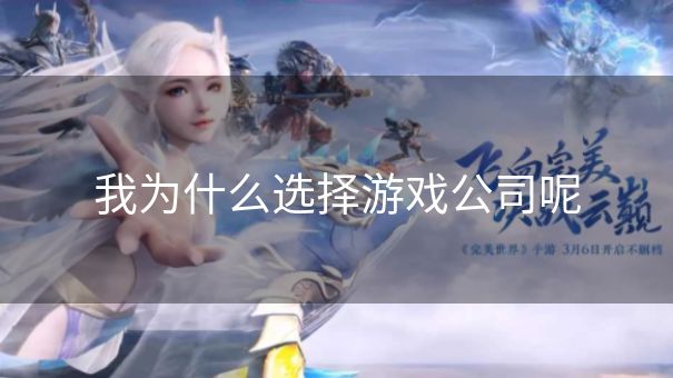 我为什么选择游戏公司呢 我为什么选择游戏公司呢