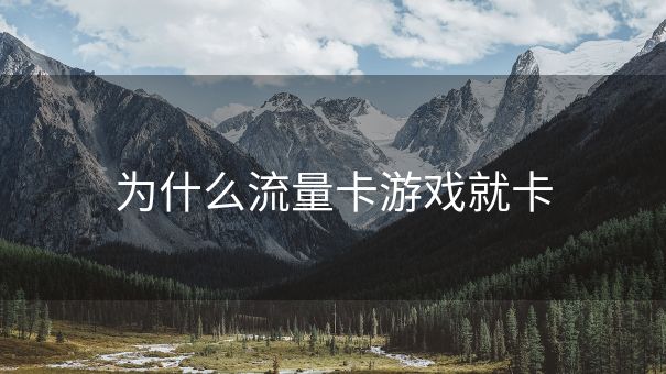 为什么流量卡游戏就卡