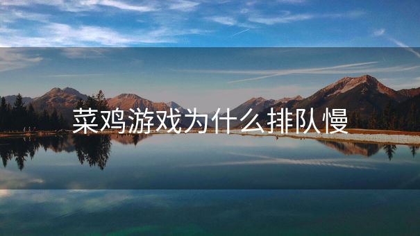 菜鸡游戏为什么排队慢