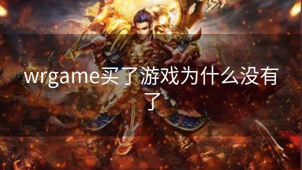 wrgame买了游戏为什么没有了