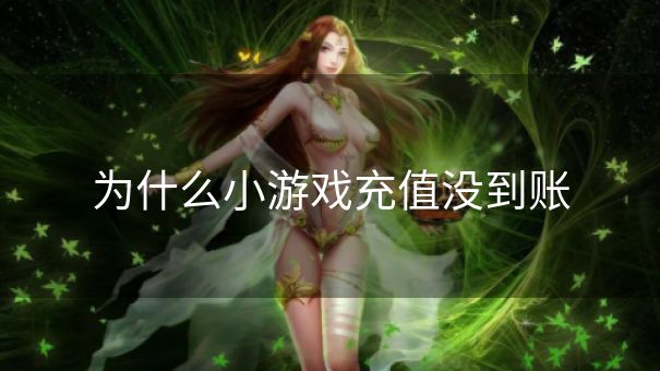 为什么小游戏充值没到账