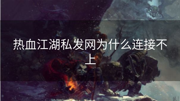 热血江湖私发网为什么连接不上