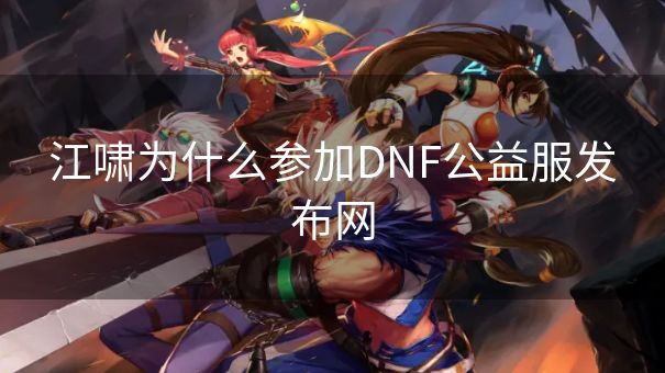 江啸为什么参加DNF公益服发布网