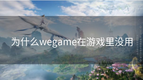 为什么wegame在游戏里没用