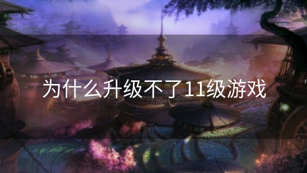 为什么升级不了11级游戏