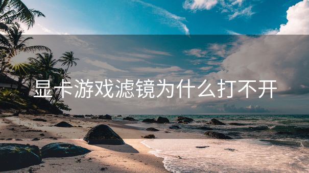 显卡游戏滤镜为什么打不开