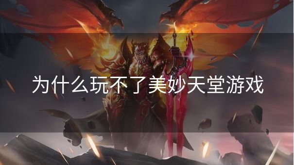 为什么玩不了美妙天堂游戏
