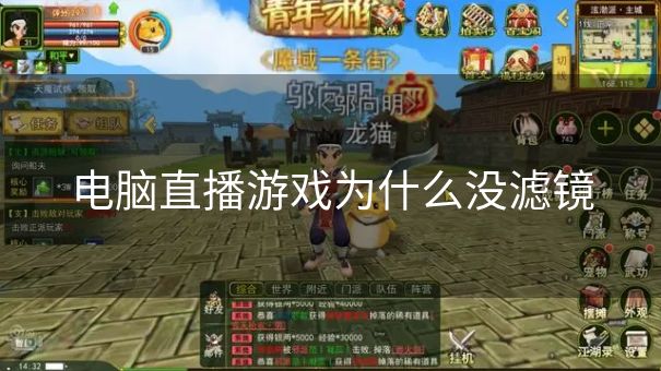 电脑直播游戏为什么没滤镜