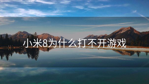 小米8为什么打不开游戏