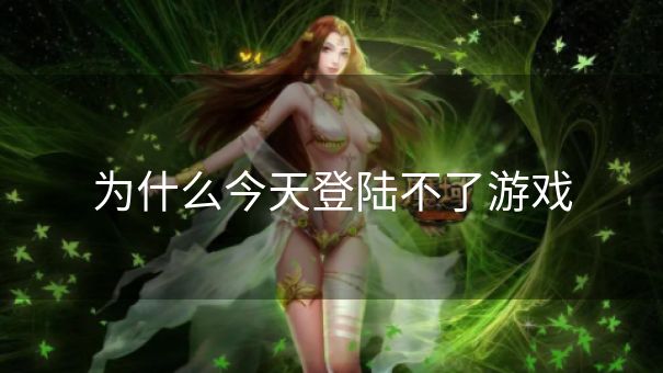 为什么今天登陆不了游戏