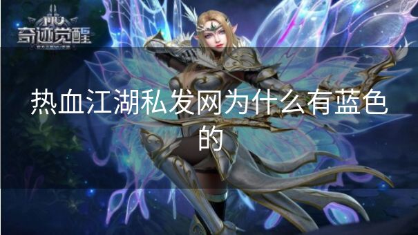 热血江湖私发网为什么有蓝色的