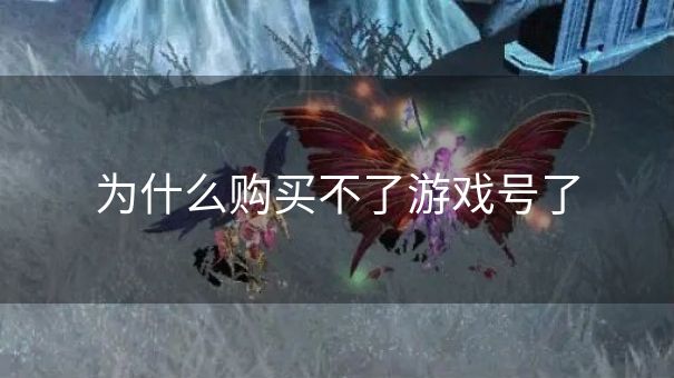 为什么购买不了游戏号了