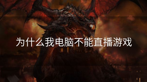 为什么我电脑不能直播游戏
