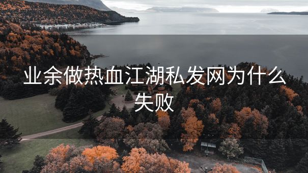 业余做热血江湖私发网为什么失败