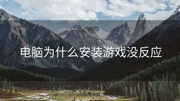 电脑为什么安装游戏没反应