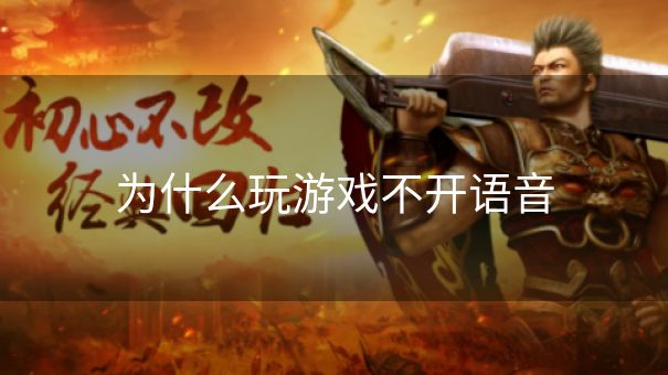 为什么玩游戏不开语音