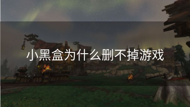 小黑盒为什么删不掉游戏