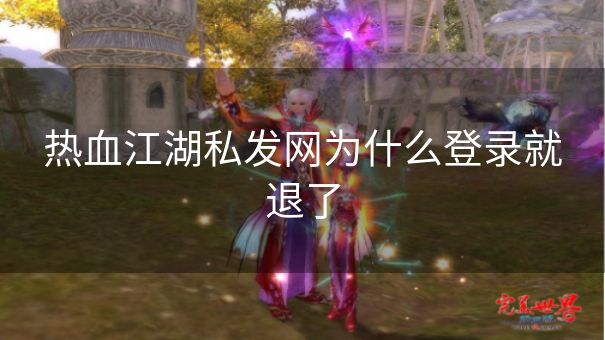热血江湖私发网为什么登录就退了