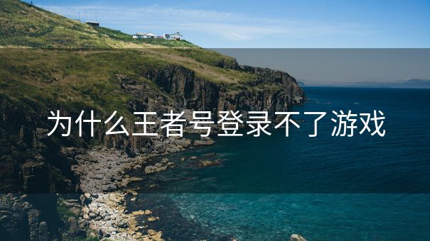 为什么王者号登录不了游戏