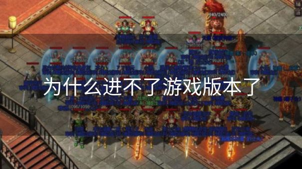 为什么进不了游戏版本了