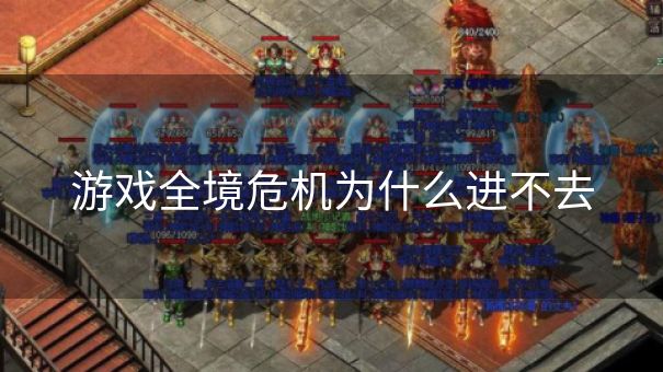 游戏全境危机为什么进不去