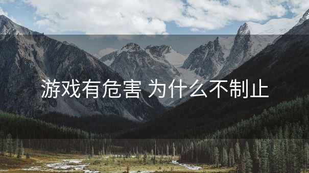 游戏有危害 为什么不制止