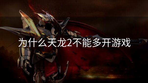 为什么天龙2不能多开游戏