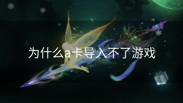 为什么a卡导入不了游戏