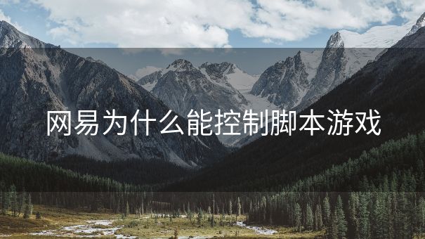 网易为什么能控制脚本游戏 网易为什么能控制脚本游戏