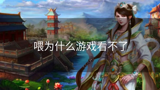 喂为什么游戏看不了