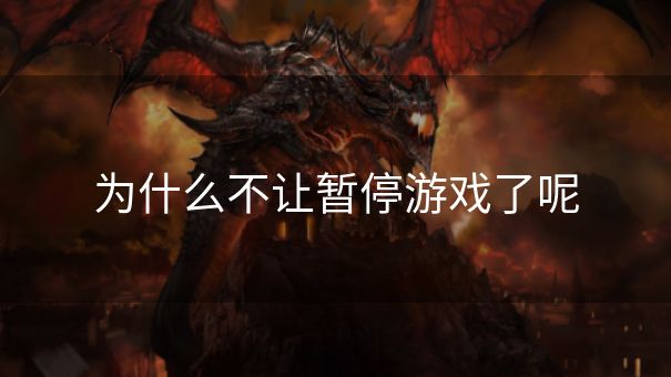 为什么不让暂停游戏了呢