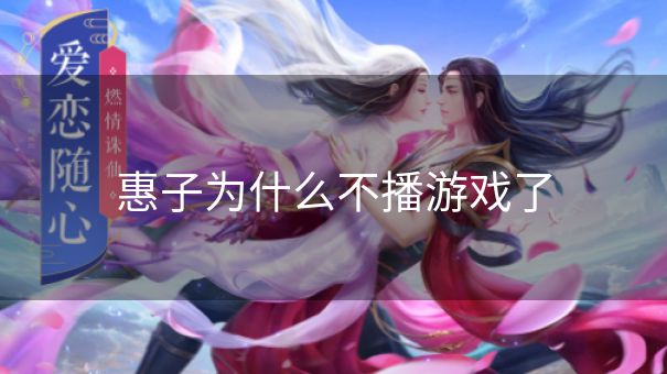 惠子为什么不播游戏了