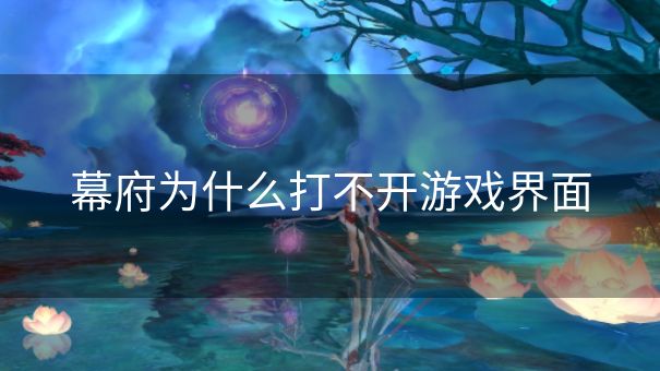 幕府为什么打不开游戏界面 幕府为什么打不开游戏界面